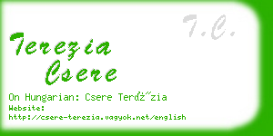 terezia csere business card